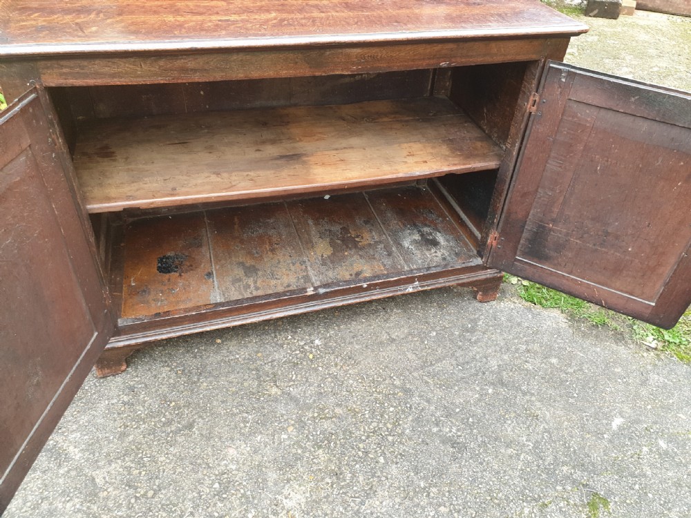 Useful Georgian oak 2 door cupboard View III