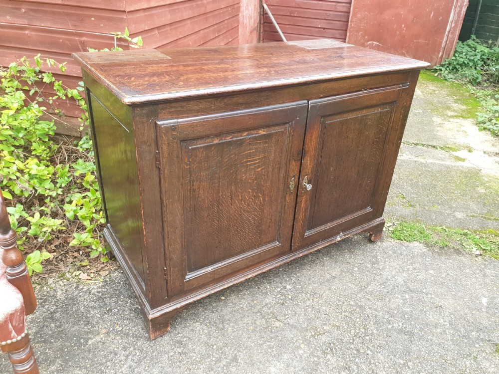 Useful Georgian oak 2 door cupboard View V