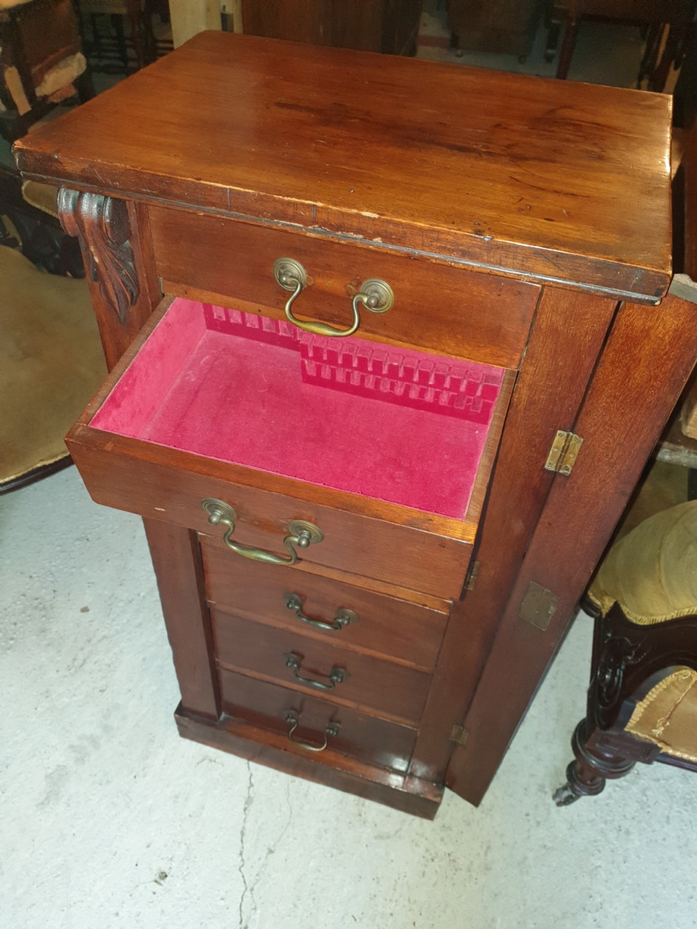 Late Victorian mahogany Wellington chest View IV