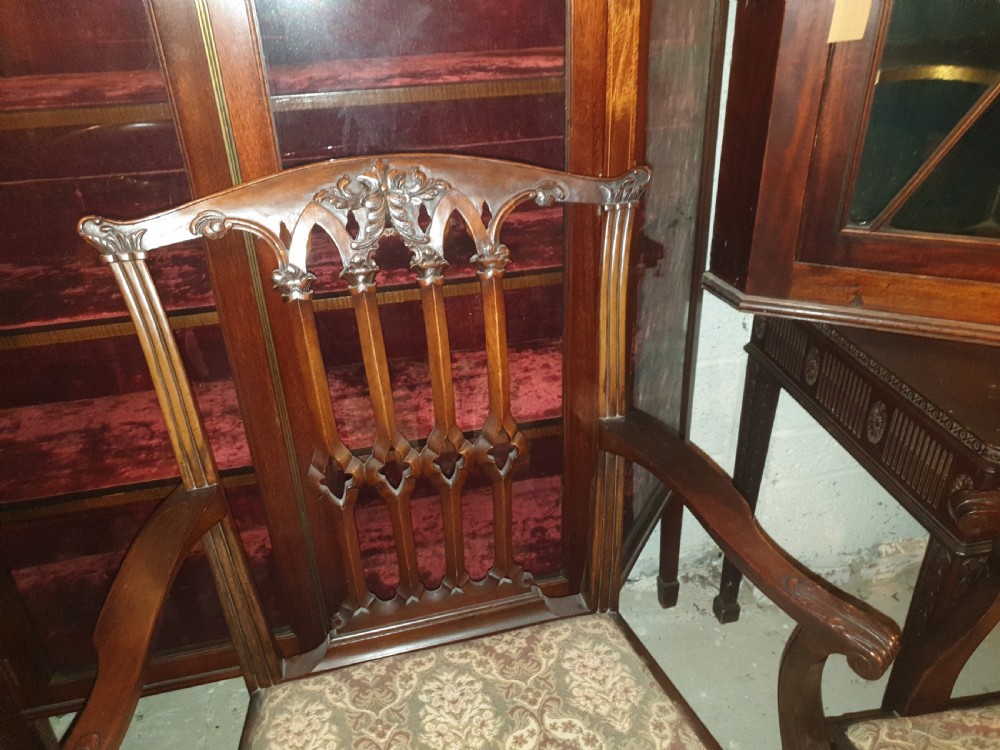 Good set of 8 early 20th century mahogany dining chairs. View III