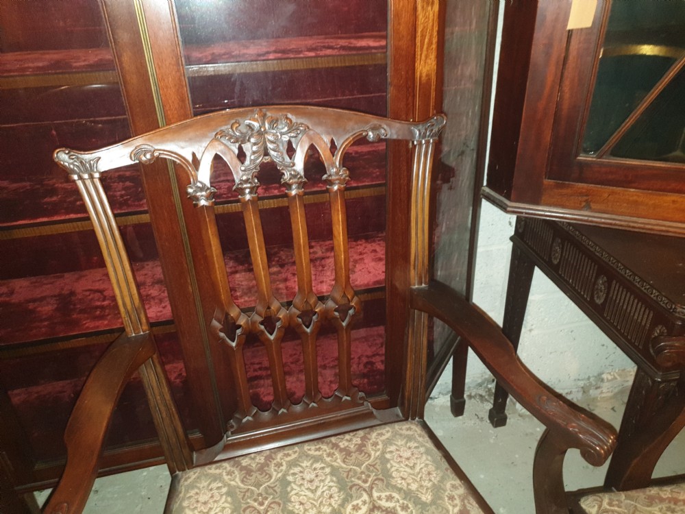 Good set of 8 early 20th century mahogany dining chairs. View VIII