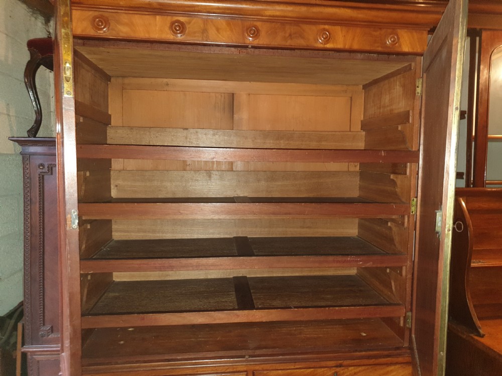 19th century mahogany linen press View III