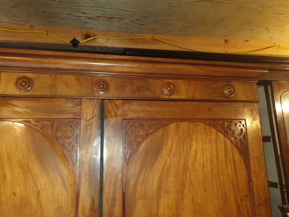 19th century mahogany linen press View IV