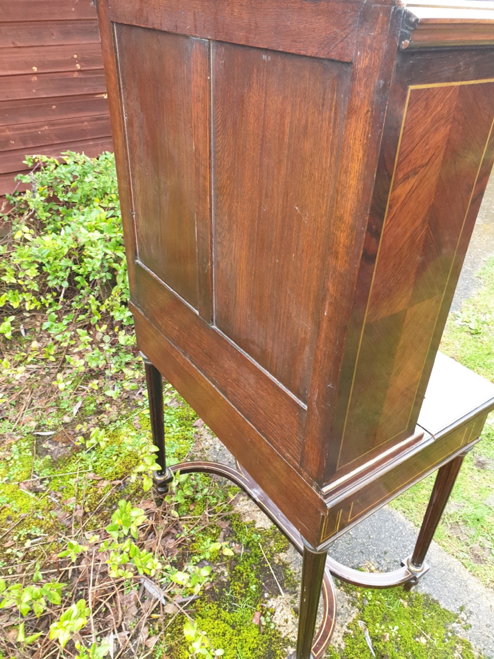 Inlaid rosewood writing bureau bookcase  View III