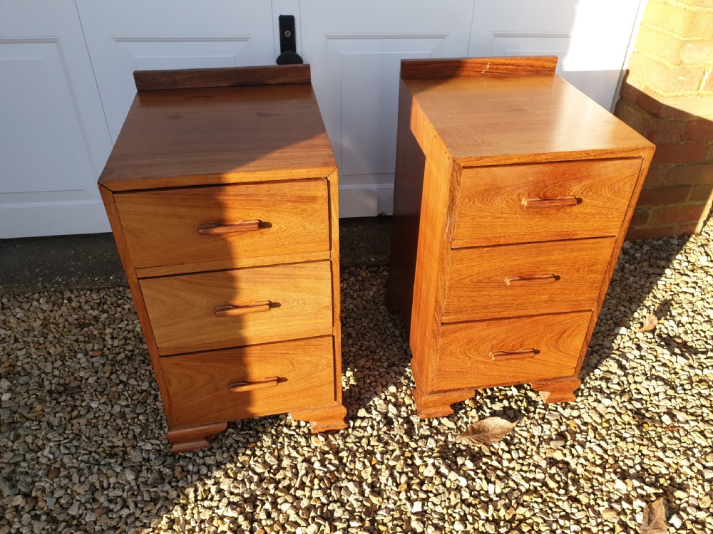 Pair of Indian rosewood bedside chests. View III
