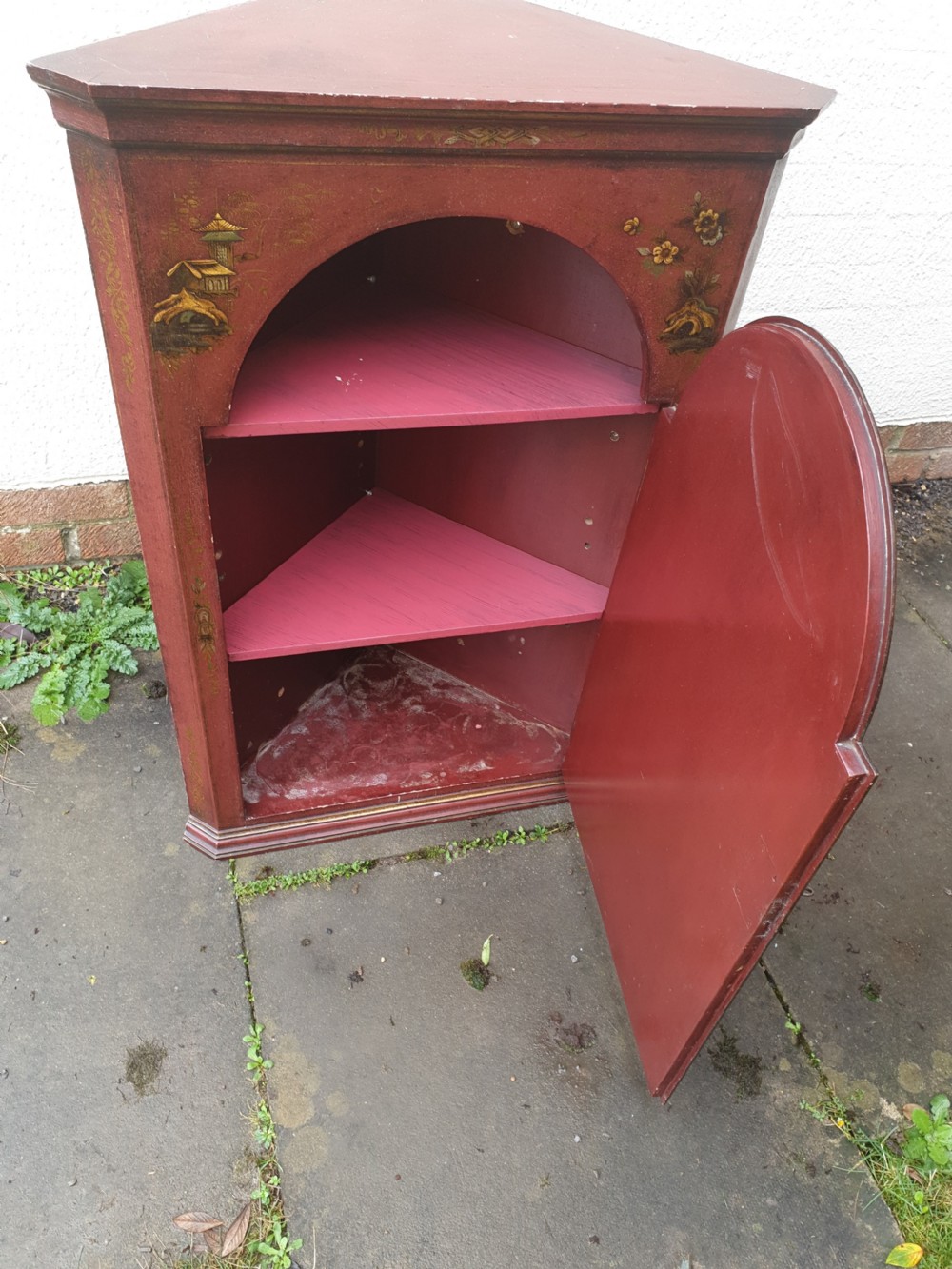 Lacquered corner cupboard (3 foot high) View III