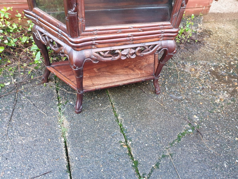 Carved Chinese display cabinet  View II