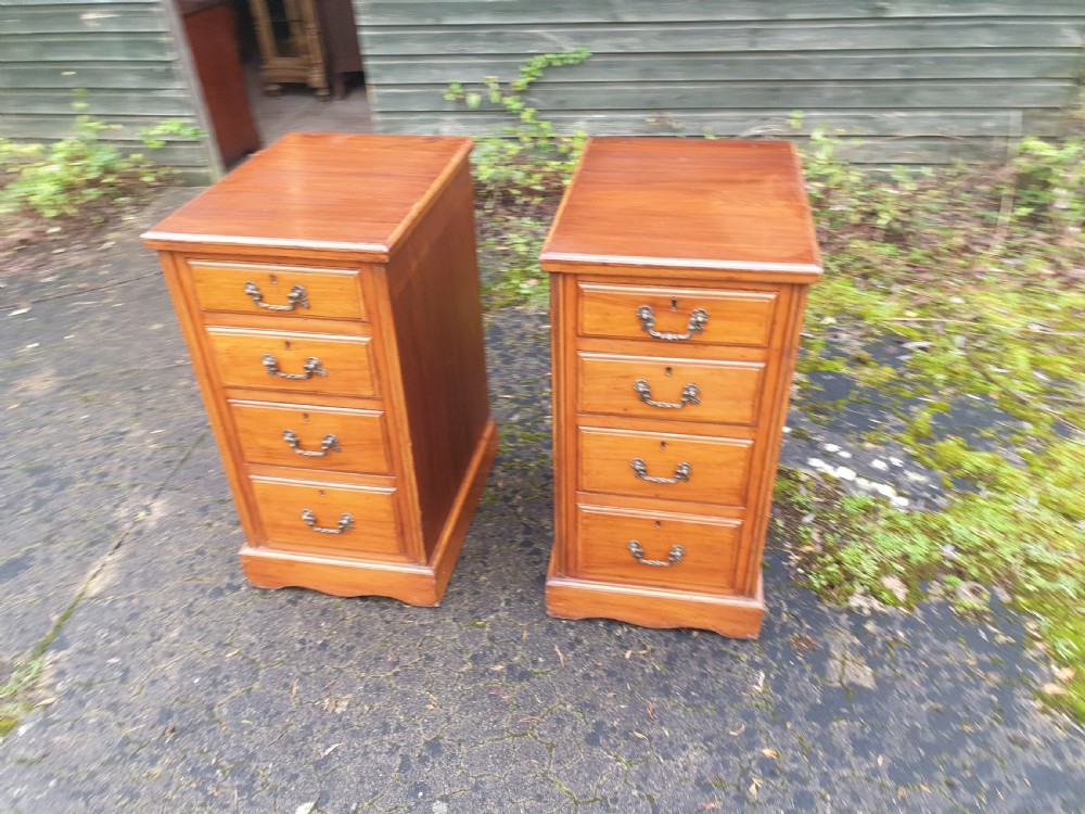Pair of walnut bedside chests  View IV