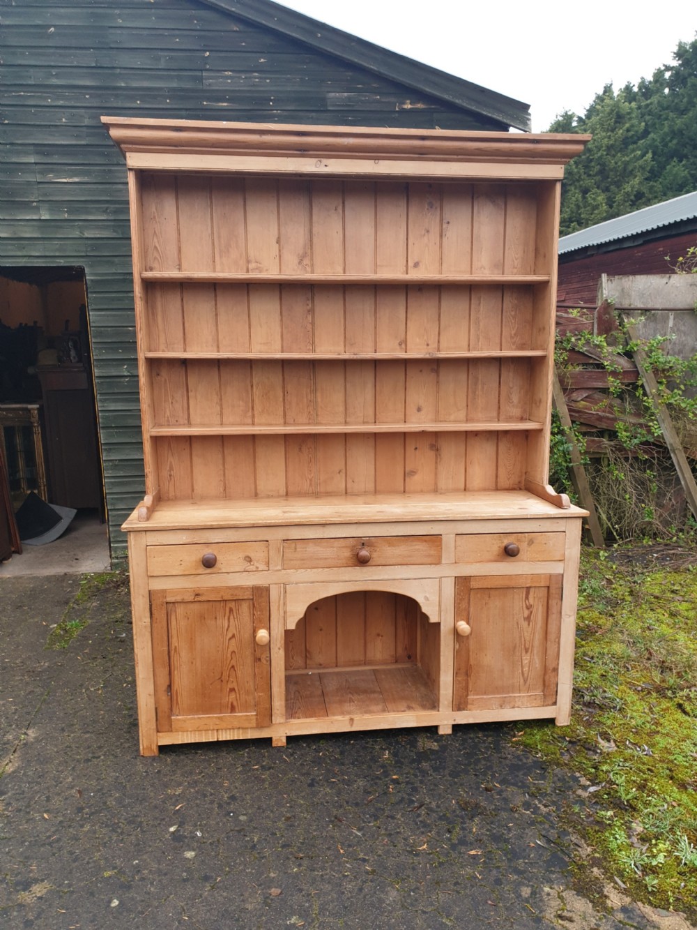 19th century pine dog kennel dresser.