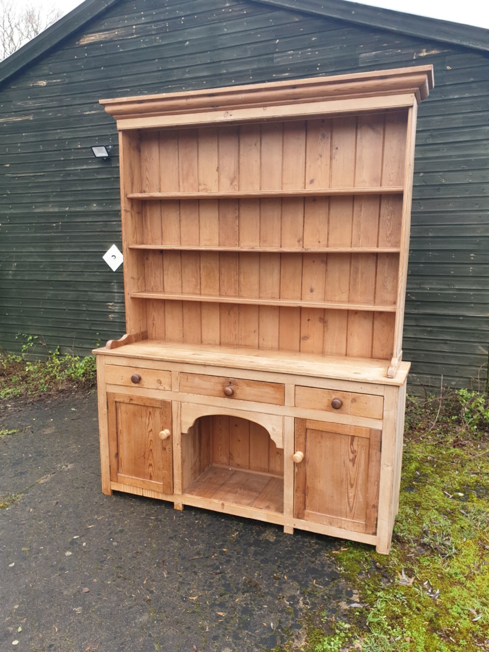 19th century pine dog kennel dresser. View II
