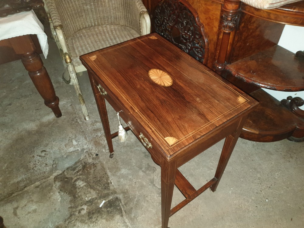 Inlaid rosewood games work table View VII