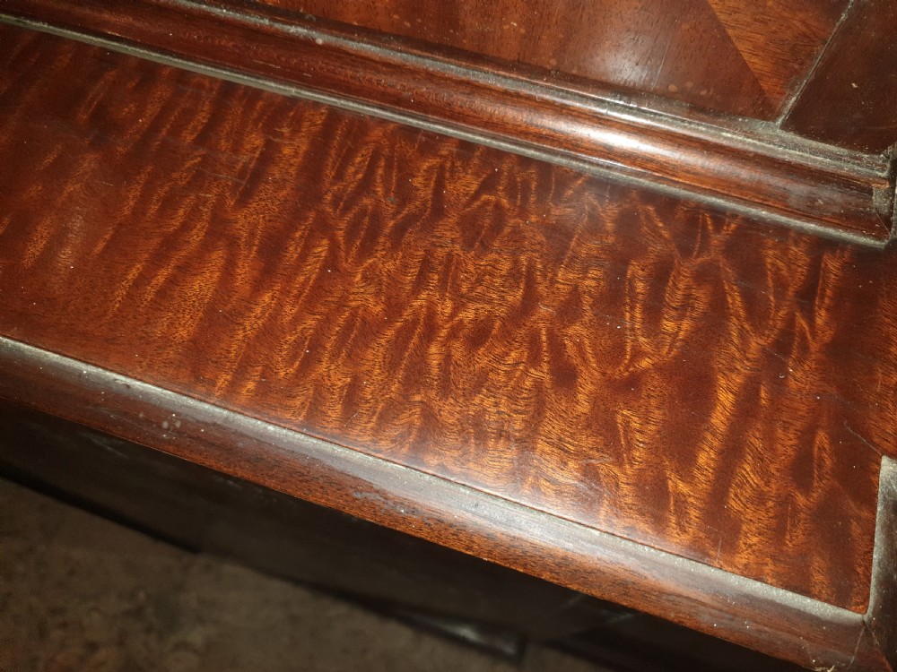Early 20th century mahogany breakfront front bookcase  View II