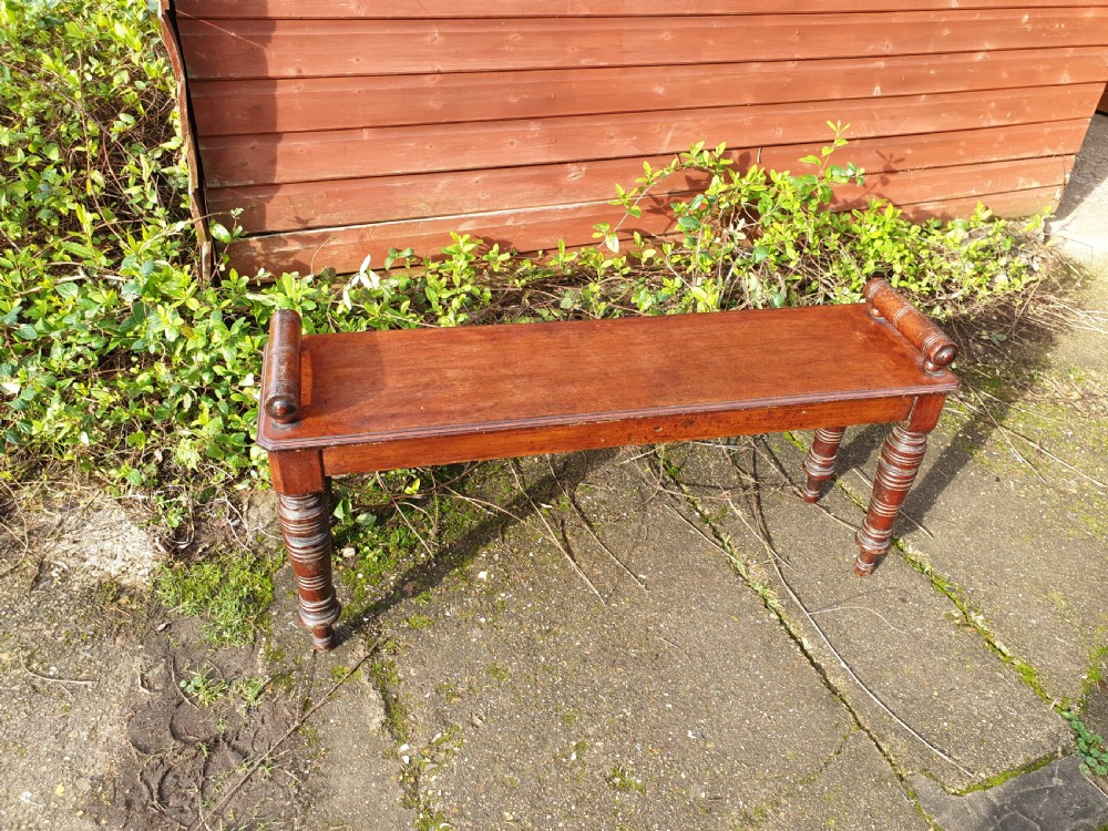 Victorian mahogany window seat