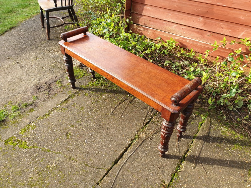Victorian mahogany window seat View II