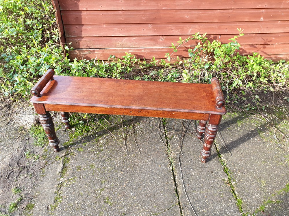 Victorian mahogany window seat View IV