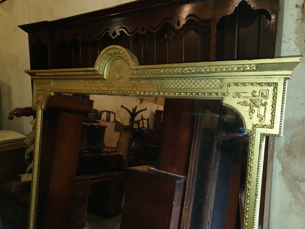 Large late Victorian hall mirror  View II