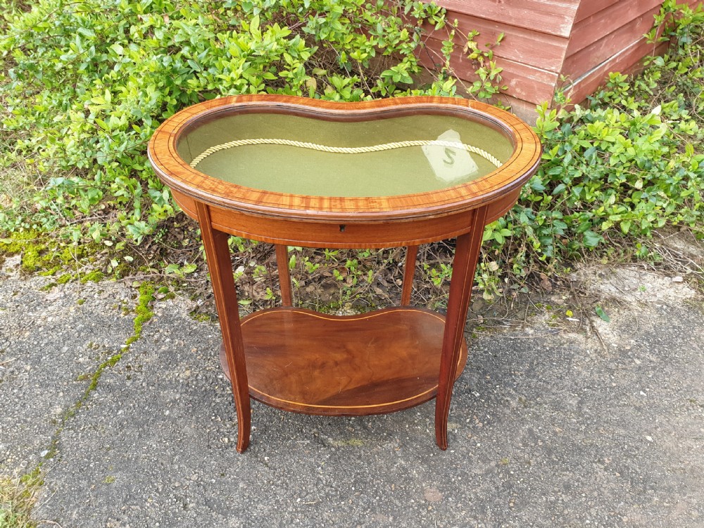 Edwardian inlaid bijouterie display table