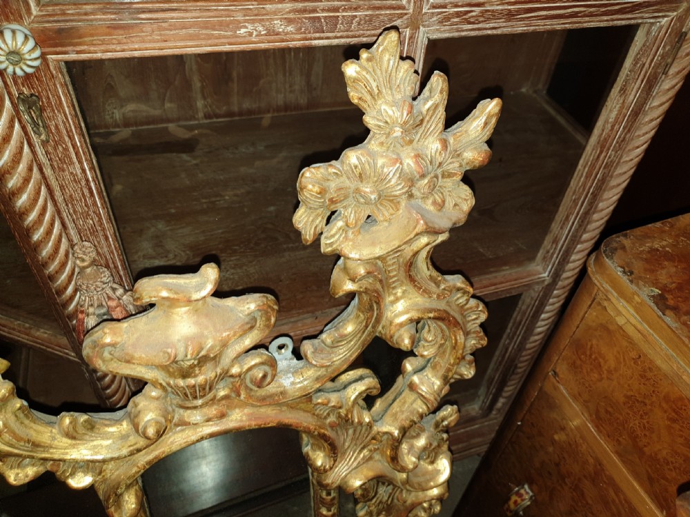 Carved giltwood overmantel mirror  View V