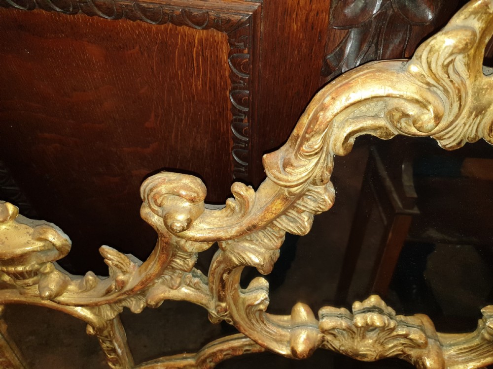 Carved giltwood overmantel mirror  View VII