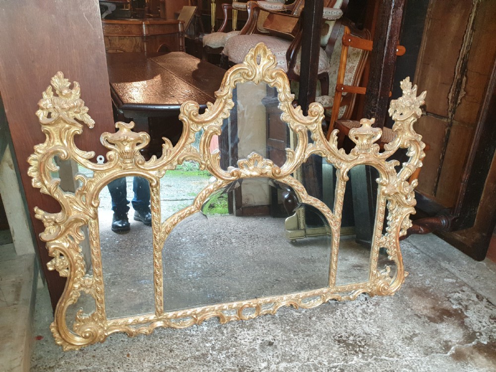 Carved giltwood overmantel mirror  View VIII