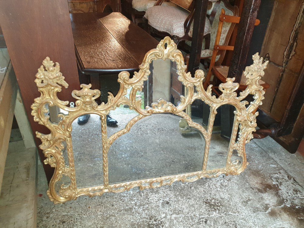 Carved giltwood overmantel mirror  View IX