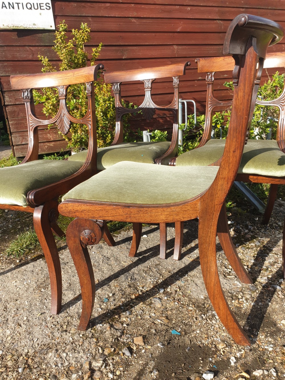 Set of Regency chairs with carved backs View III