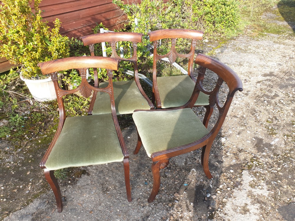 Set of Regency chairs with carved backs View IV