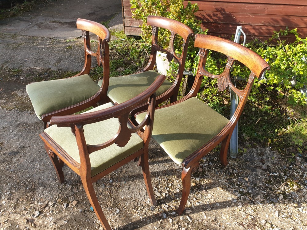 Set of Regency chairs with carved backs View VI