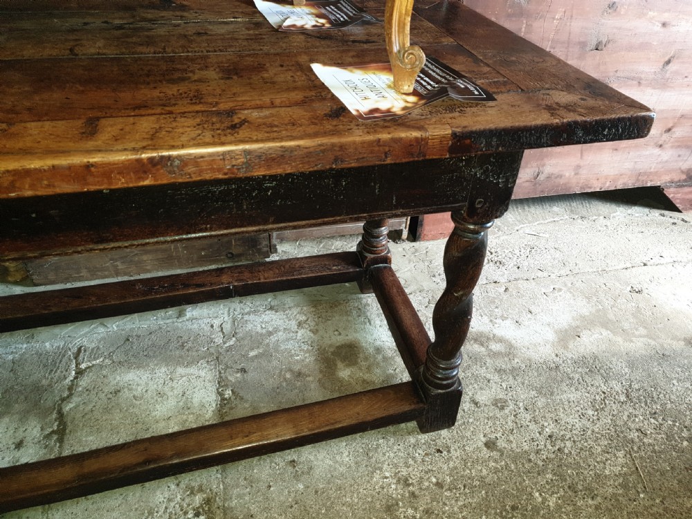 Antique oak side table. View VI