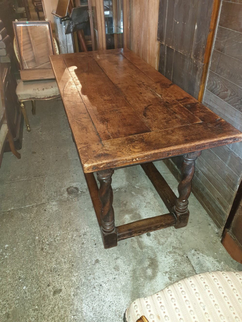 Antique oak side table. View VII