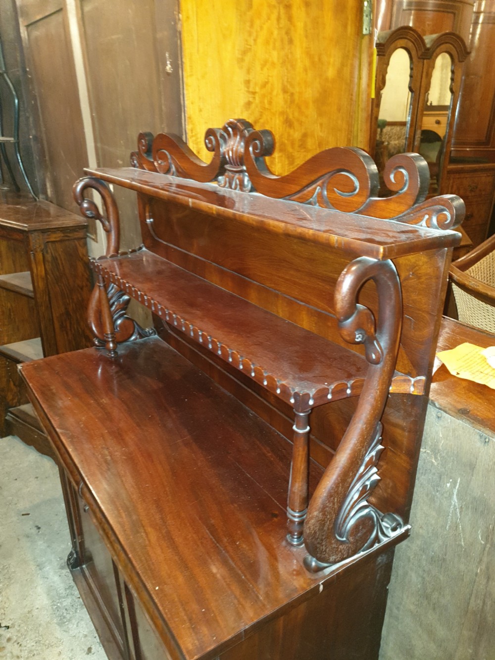 Regency mahogany side cabinet View II