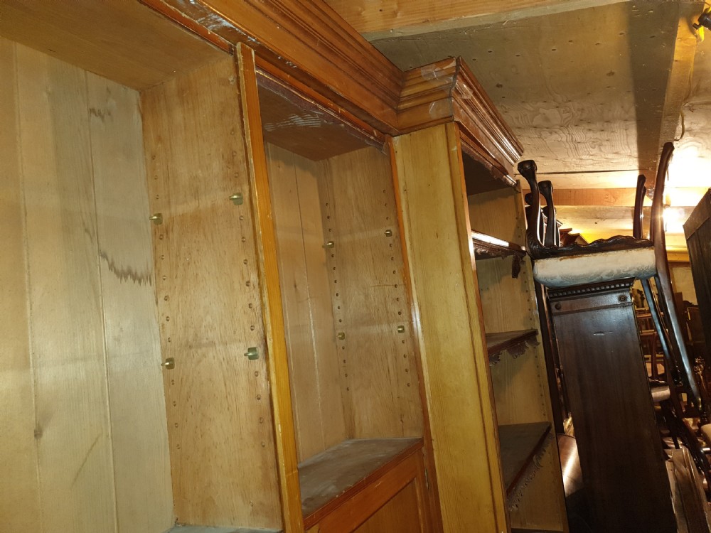 Large 12 foot late 19th century library bookcase  View IX