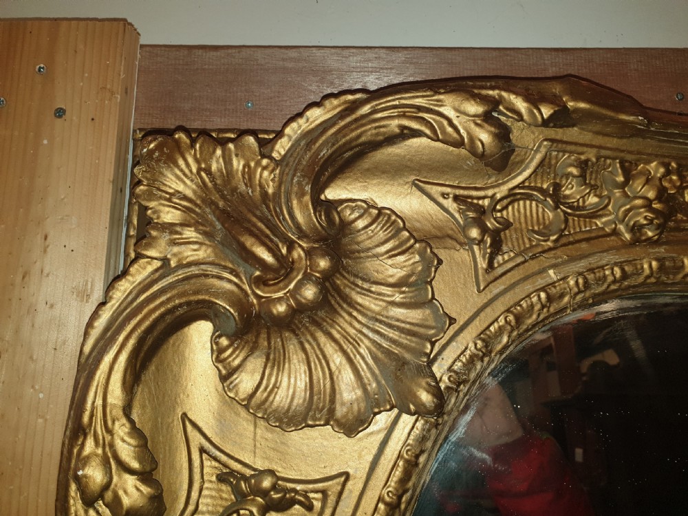 Very large Victorian gilt frame hall mirror  View III
