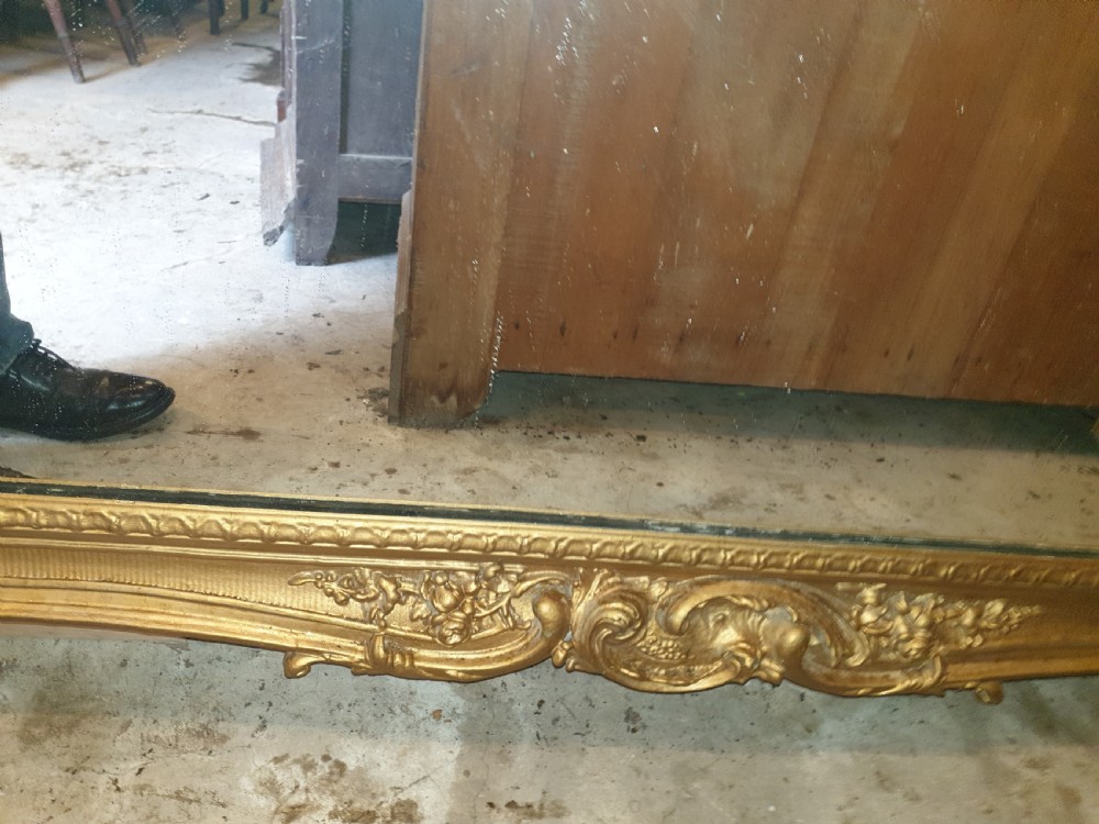 Very large Victorian gilt frame hall mirror  View IV