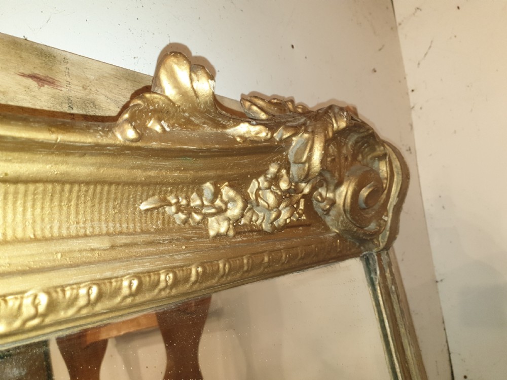 Very large Victorian gilt frame hall mirror  View VII