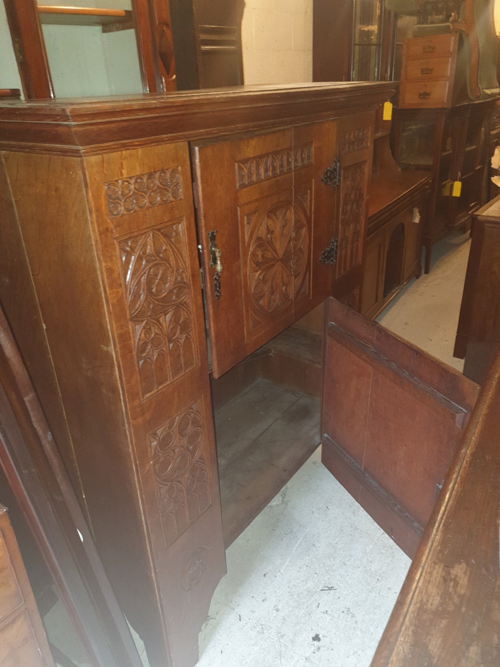 19th century Gothic oak cupboard  View III