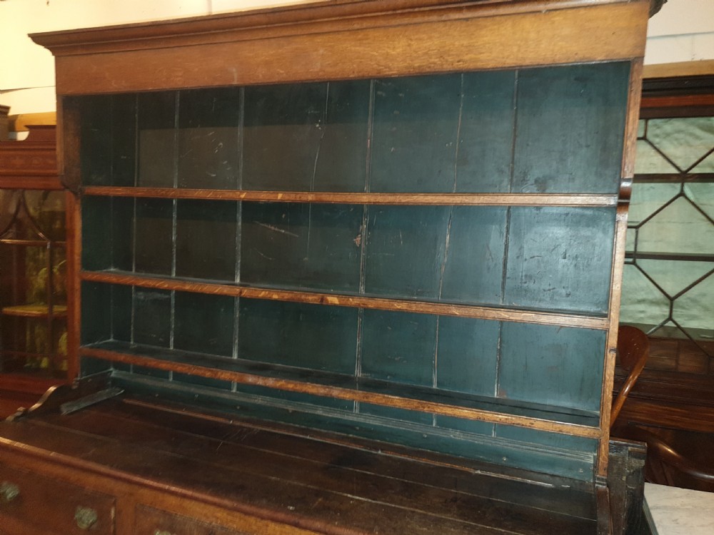 Early 19th century oak 2 part dresser.  View II