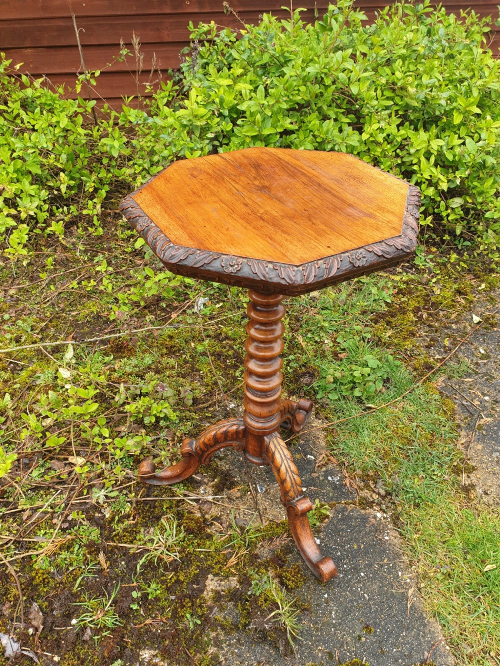 19th century Anglo Indian rosewood lamp table. View II