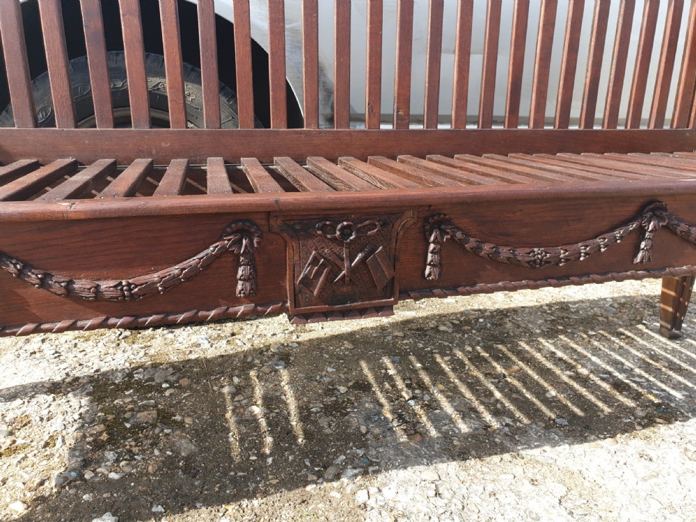 Oak neoclassical hall seat. View II