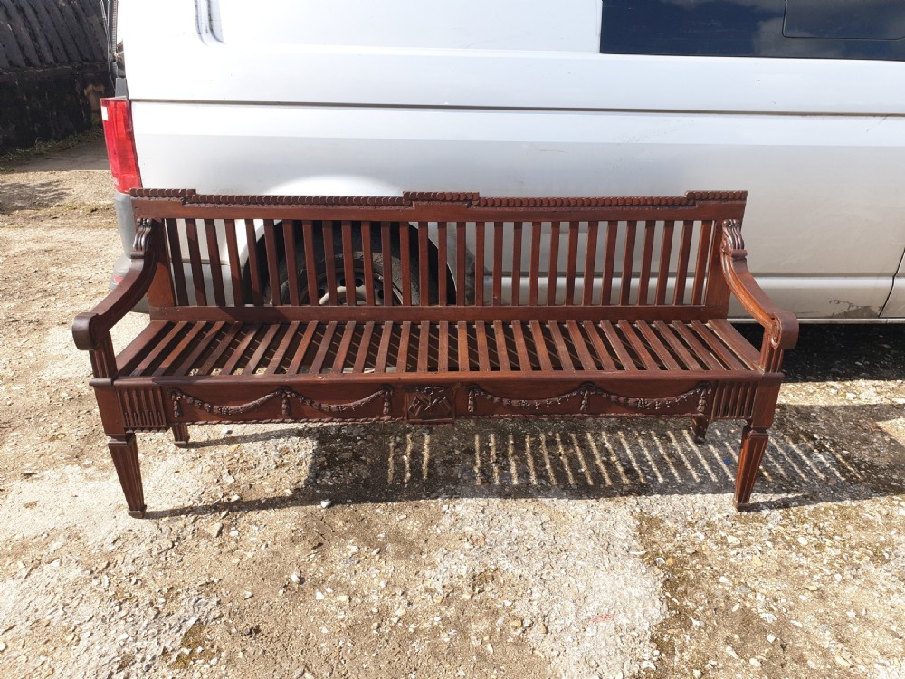 Oak neoclassical hall seat. View IV