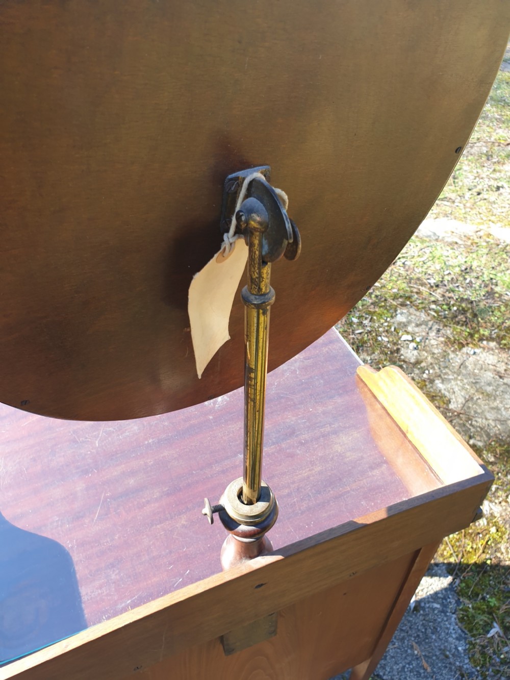 Edwardian mahogany adjustable shaving stand. View II