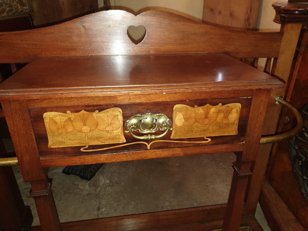 Art Nouveau inlaid umbrella hall stand View II