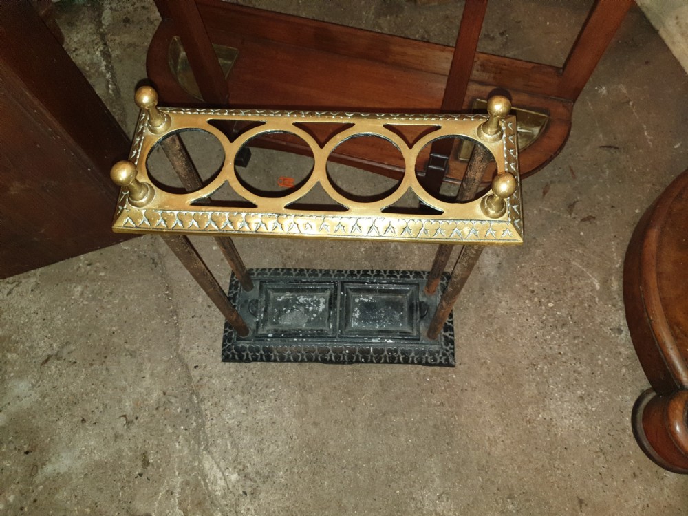 Brass and iron stick hall stand View IV
