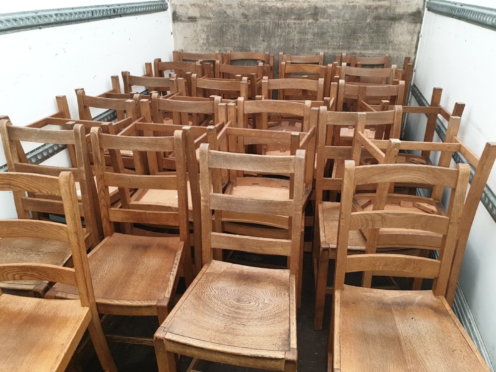 Set of 8 1930s oak kitchen chairs  View IV