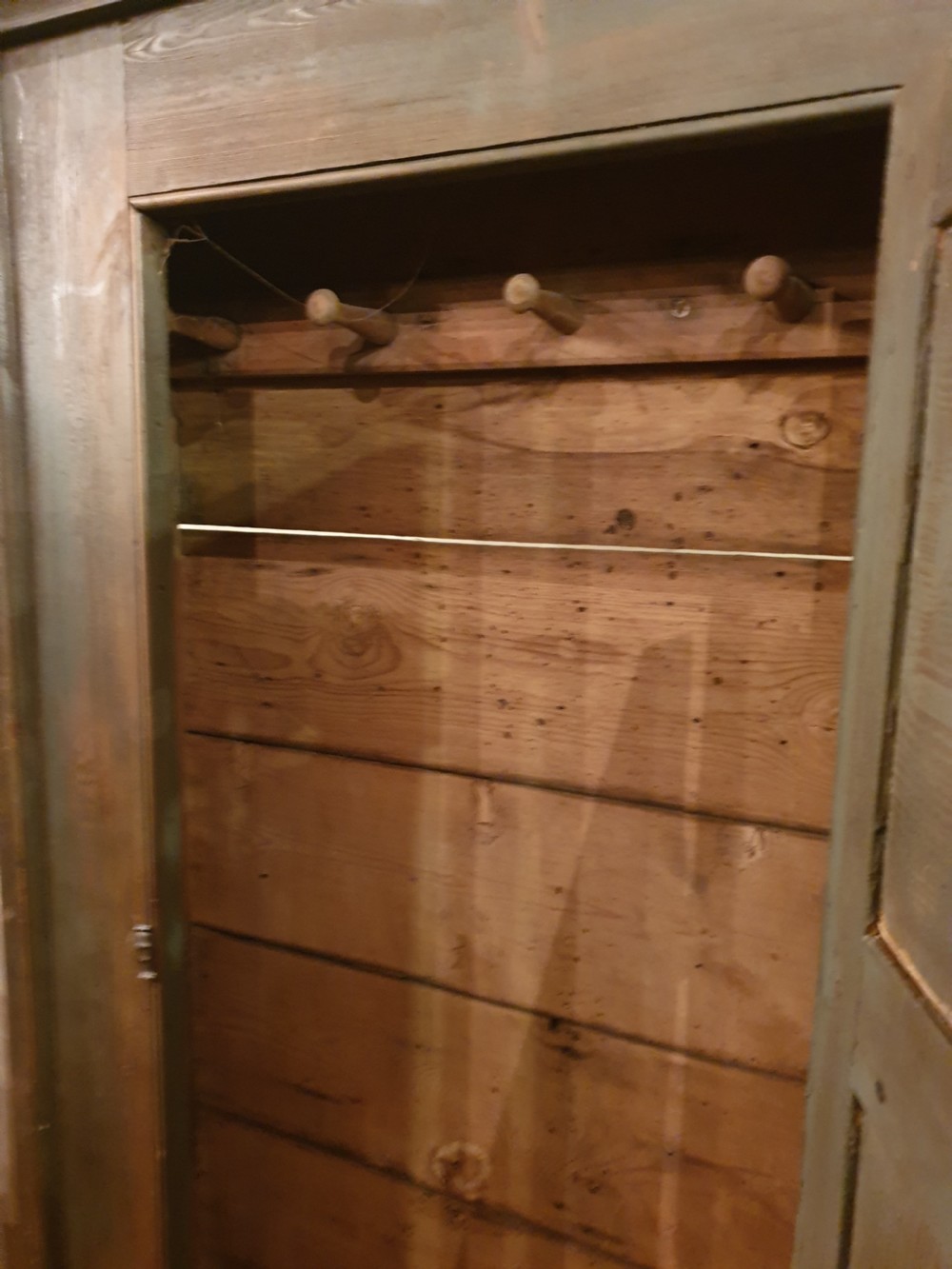 Early 20th century hall seat with cupboard.  View IV