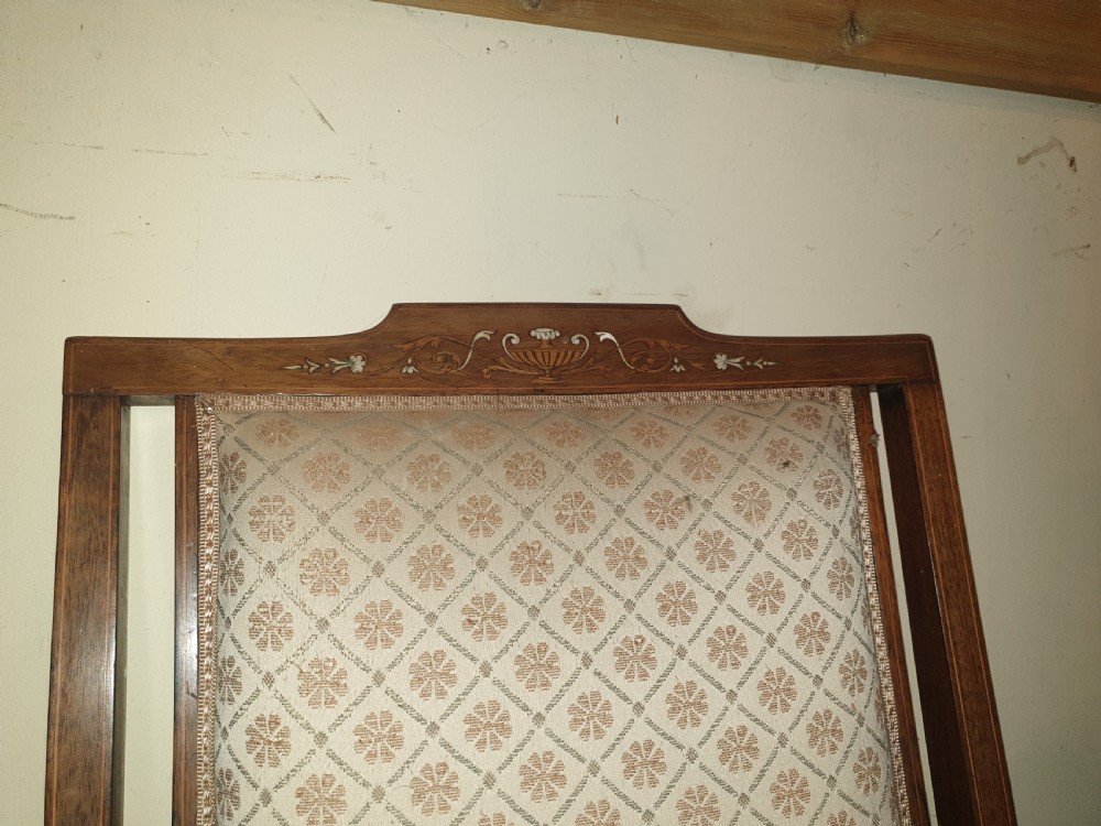 Pretty inlaid rosewood nursing armchair  View II