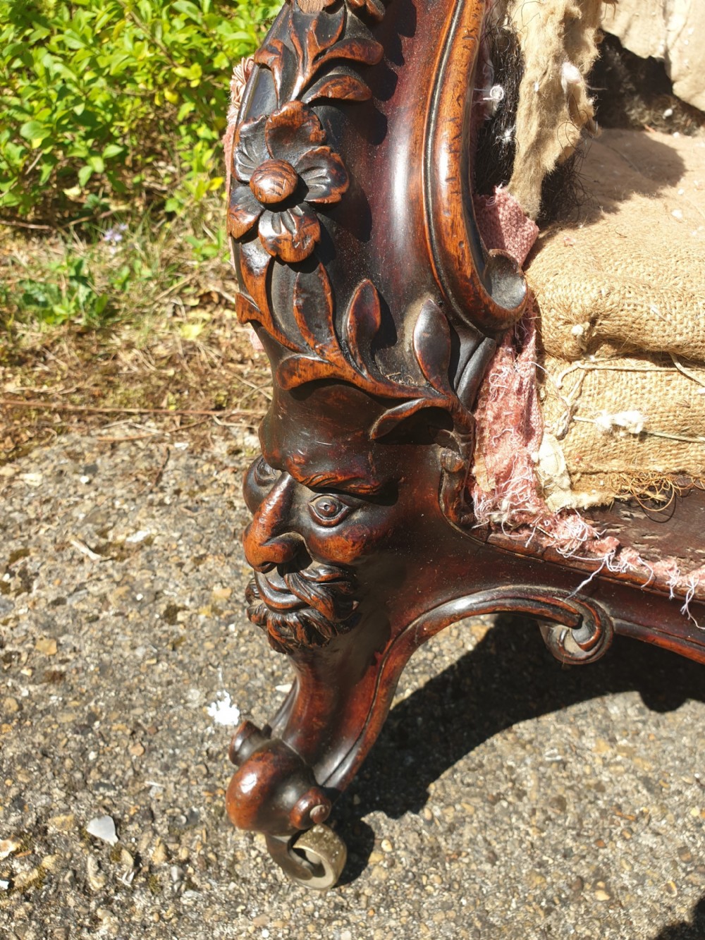 Well carved Victorian conversation seat.  View IV