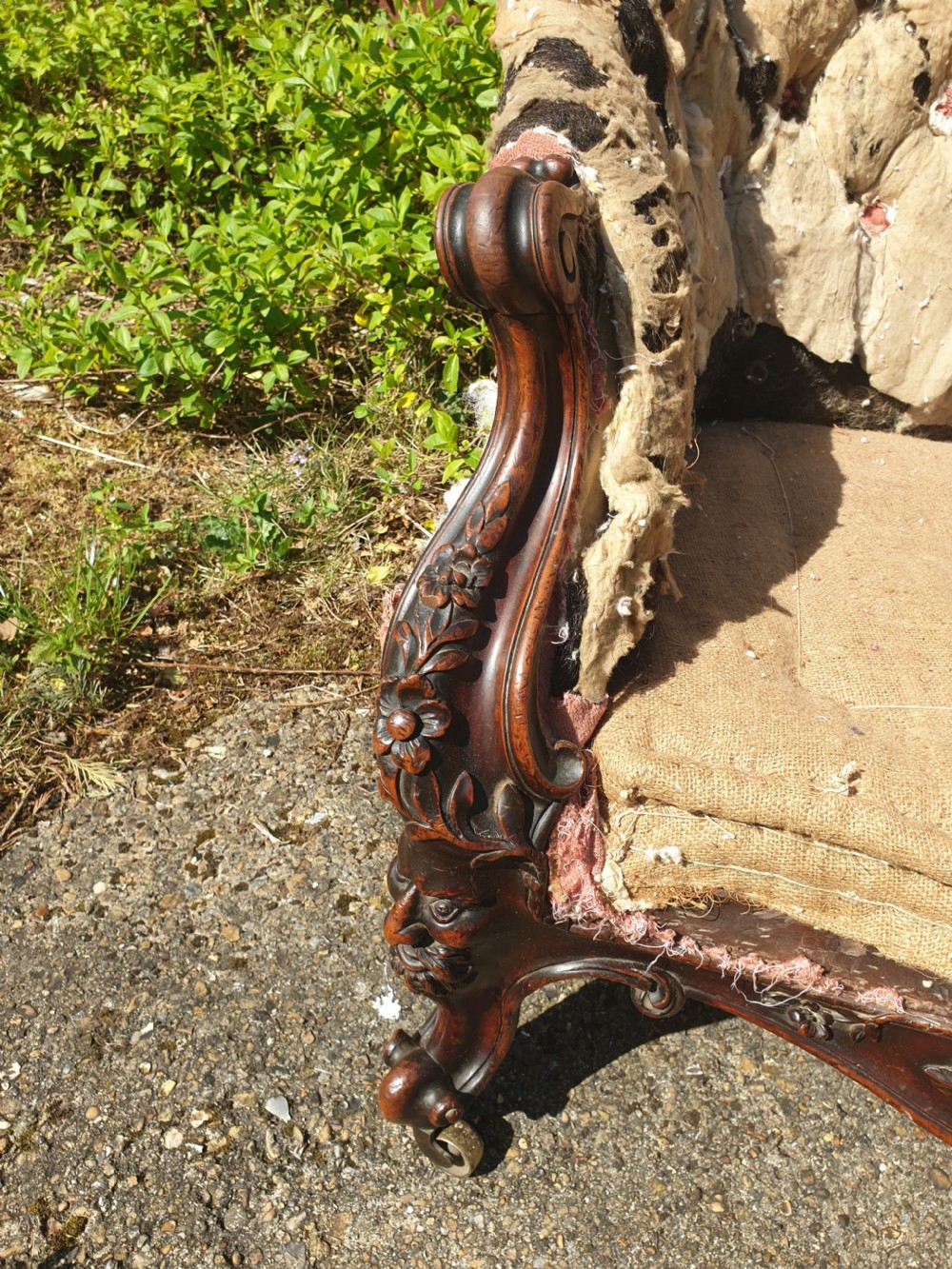 Well carved Victorian conversation seat.  View V