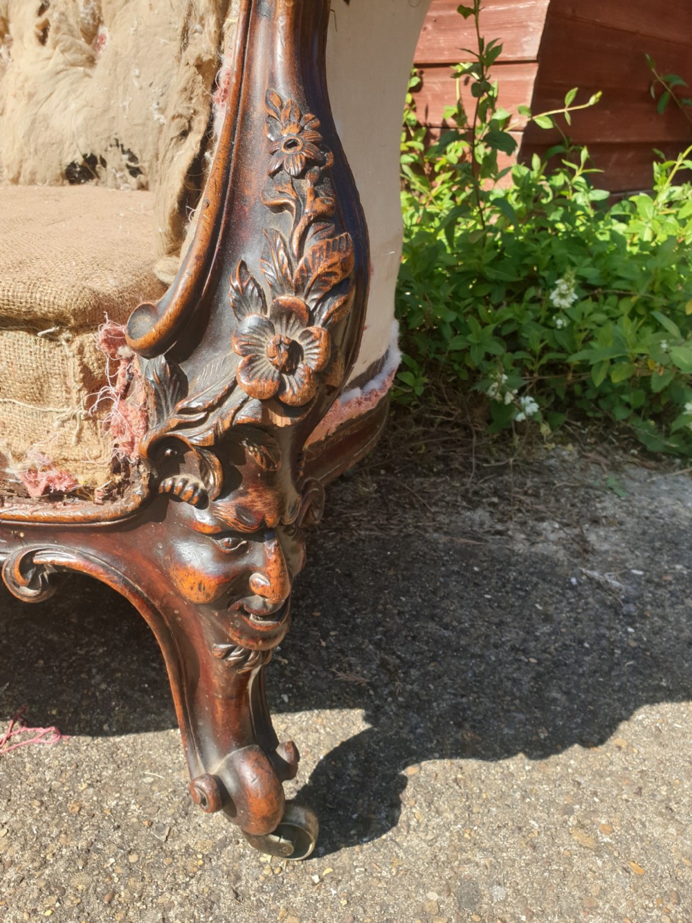 Well carved Victorian conversation seat.  View VI