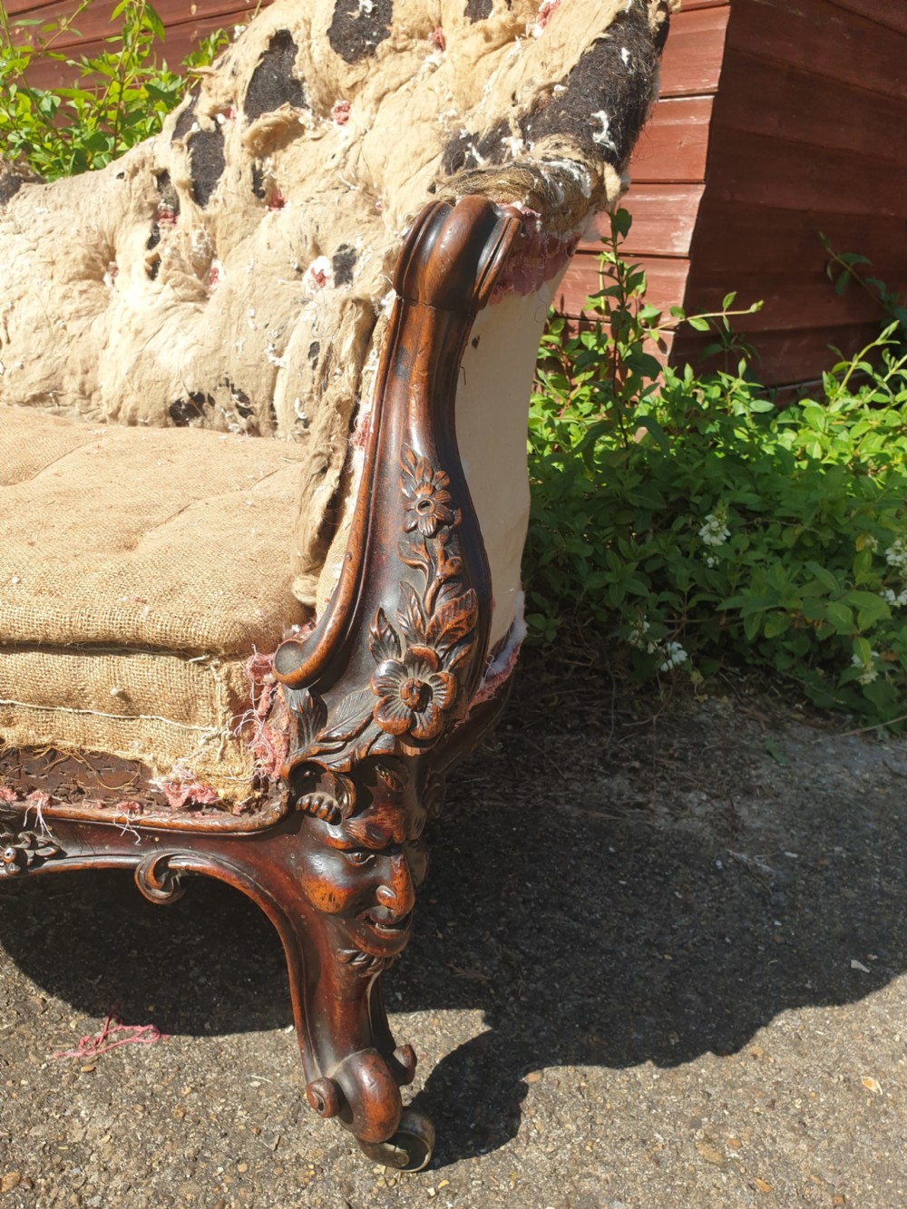 Well carved Victorian conversation seat.  View VII
